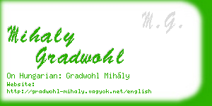 mihaly gradwohl business card